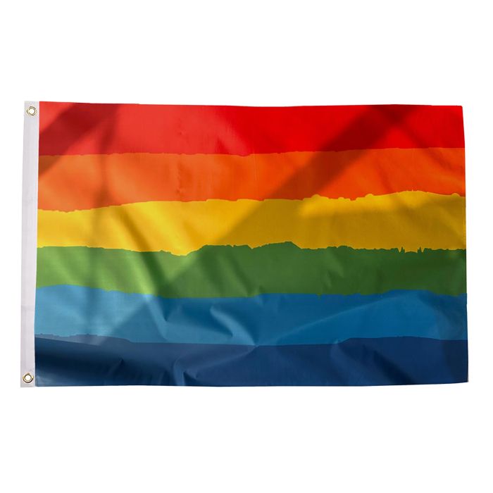 Rainbow Pastel Stripes Flag