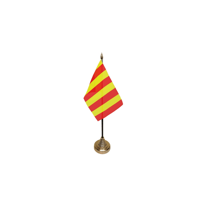 Red and Yellow Striped Small Table Flag – 6x4in (15 x 10 cm)