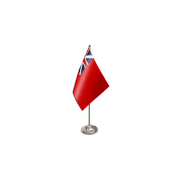 Red Ensign Colonial Satin Table Flag – 9x6in (22.5 x 15 cm)