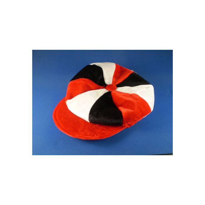 Red, White and Black Flat Cap
