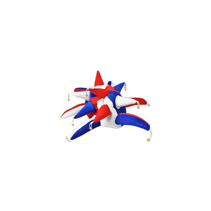 Red, White and Blue Jester Hat