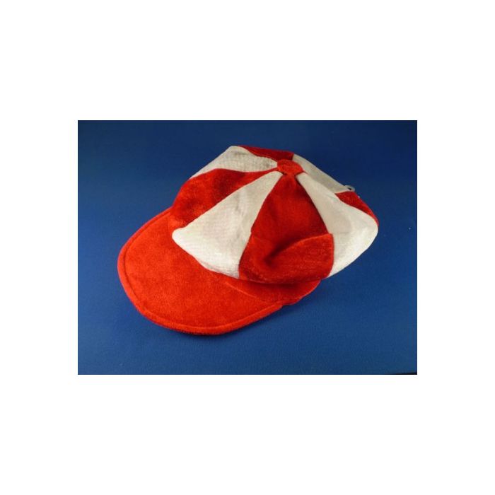 Red and White Flat Cap