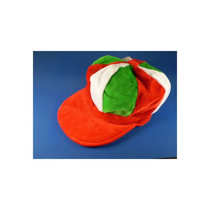 Red, White and Green Flat Cap