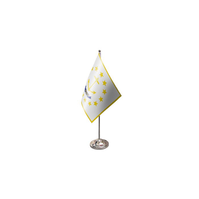 RhodeIsland Satin Table Flag – 9x6in (22.5 x 15 cm)
