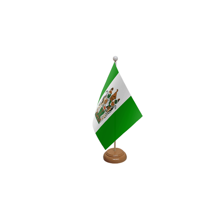 Rhodesia Wooden Table Flag – 9x6in (22.5 x 15 cm)