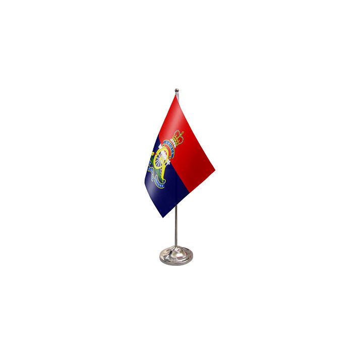 Royal Artillery Regiment Satin Table Flag – 9x6in (22.5 x 15 cm)