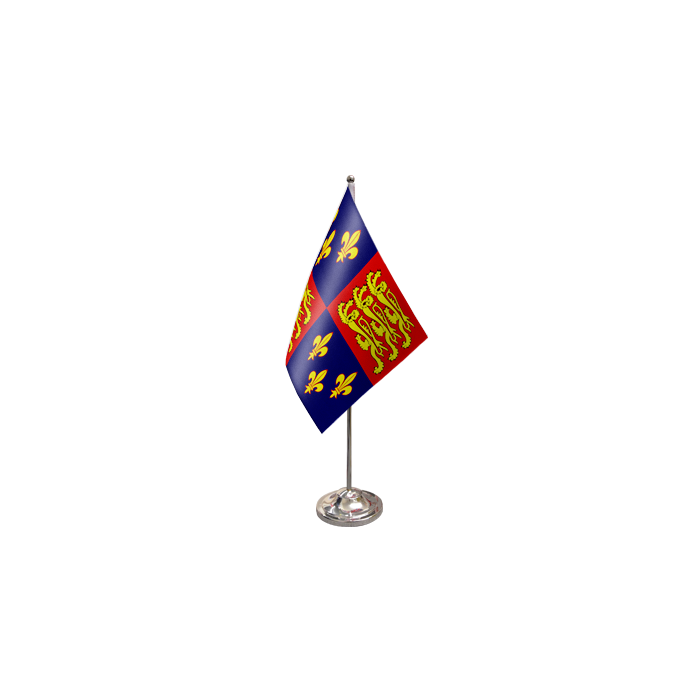 Royal Banner 16th Century Satin Table Flag – 9x6in (22.5 x 15 cm)