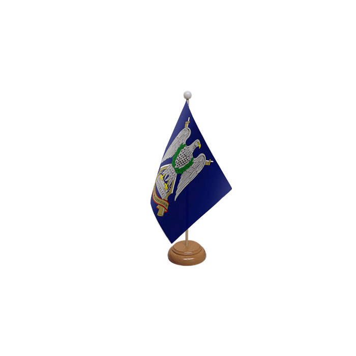 Royal Scots Dragoon Guards Wooden Table Flag – 9x6in (22.5 x 15 cm)