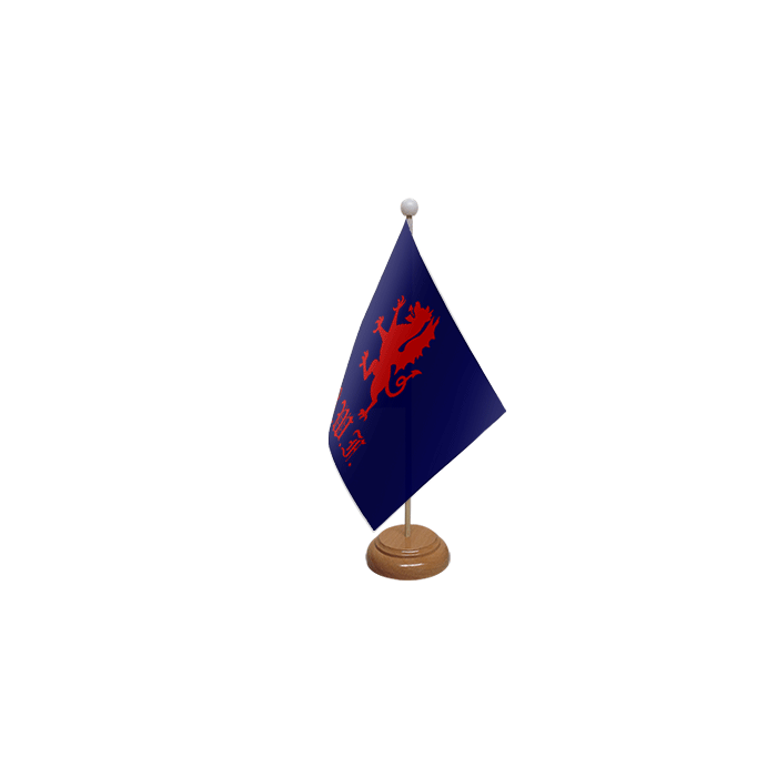 Royal Welch Fusiliers Wooden Table Flag – 9x6in (22.5 x 15 cm)