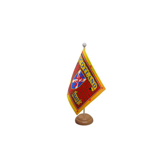 Scotland The Brave Large Wooden Table Flag – 18x12in (45 x 30 cm)
