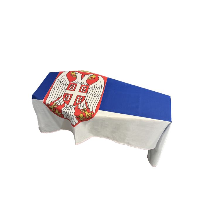 Serbia Crest Coffin Drape Flag