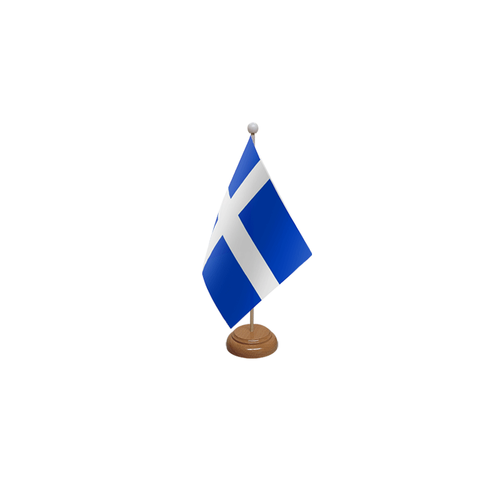 Shetlands Large Wooden Table Flag – 18x12in (45 x 30 cm)