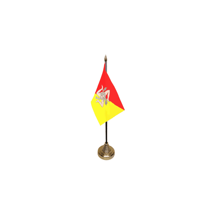 Sicily Table Flag – 6x4in (15 x 10 cm)