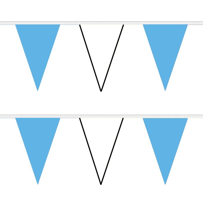 Sky Blue and White Bunting