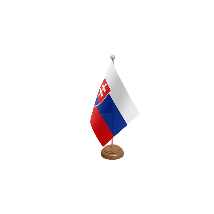 Slovakia Wooden Table Flag – 9x6in (22.5 x 15 cm)