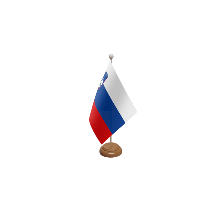 Slovenia Large Wooden Table Flag – 18x12in (45 x 30 cm)