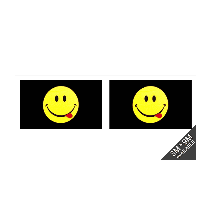 Smiley Face Acid Horizontal Bunting