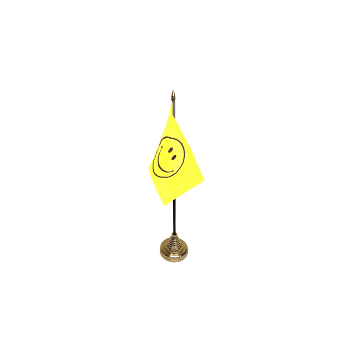 Smiley Face Table Flag – 6x4in (15 x 10 cm)