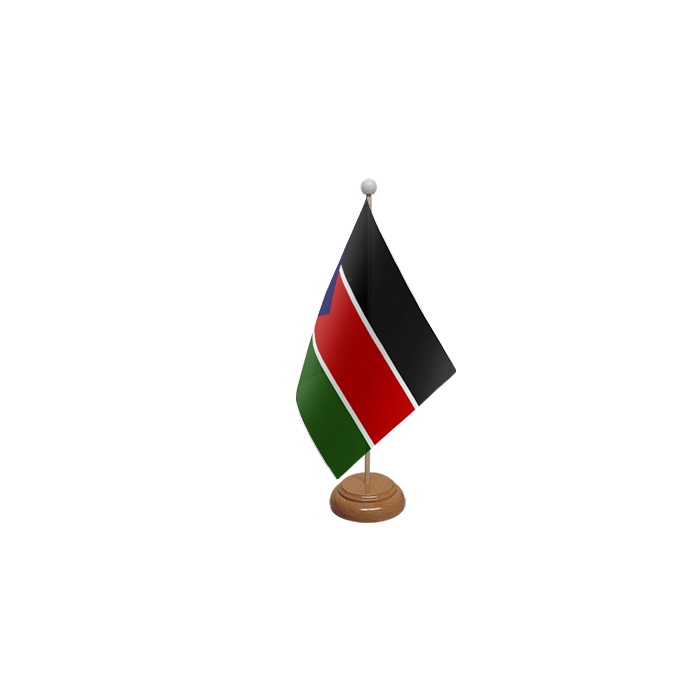 Sudan South Large Wooden Table Flag – 18x12in (45 x 30 cm)
