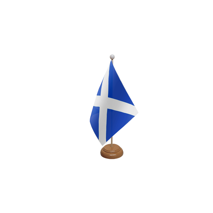 St Andrews (Light Blue) Large Wooden Table Flag – 18x12in (45 x 30 cm)