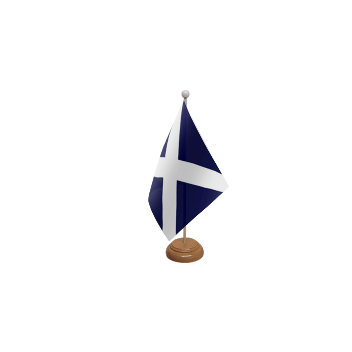 St Andrews (Navy Blue) Large Wooden Table Flag – 18x12in (45 x 30 cm)