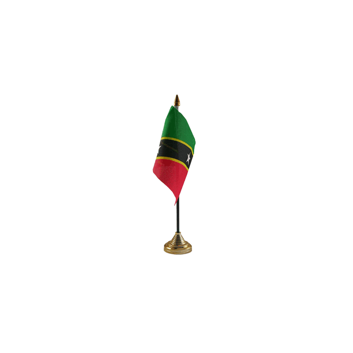 Saint Kitts and Nevis Table Flag – 6x4in (15 x 10 cm)