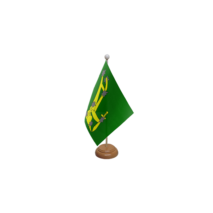 Starry Plough Green Wooden Table Flag – 9x6in (22.5 x 15 cm)