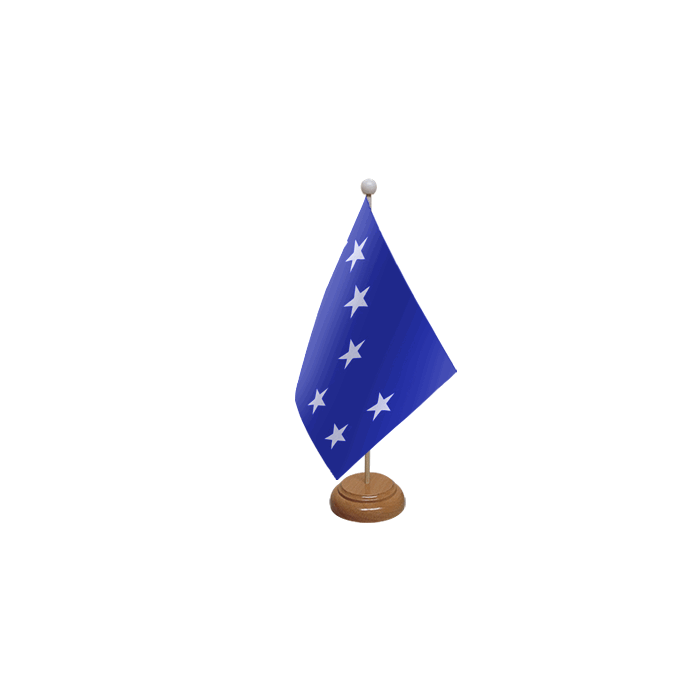 Starry Plough Royal Blue Wooden Table Flag – 9x6in (22.5 x 15 cm)
