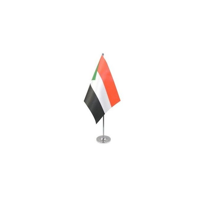 Sudan Satin Table Flag – 9x6in (22.5 x 15 cm)