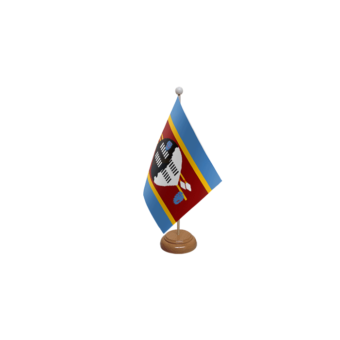 Swaziland Large Wooden Table Flag – 18x12in (45 x 30 cm)