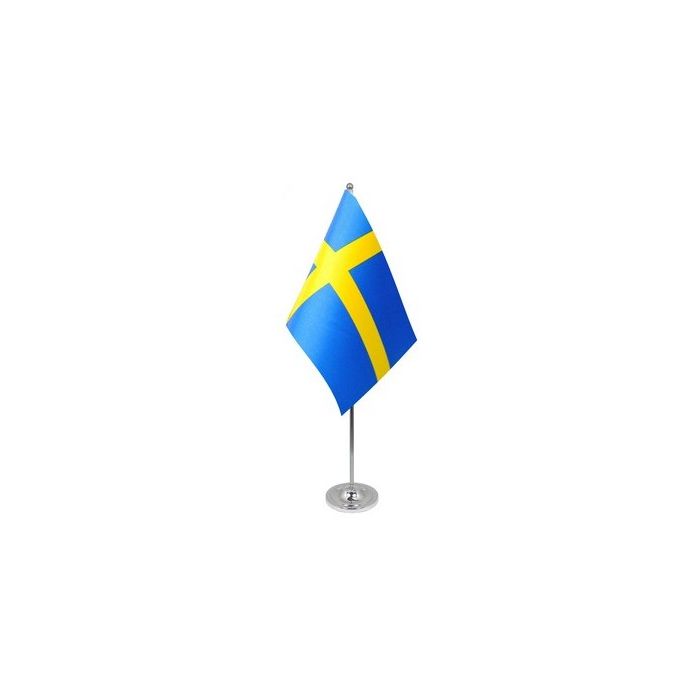 Sweden Satin Table Flag – 9x6in (22.5 x 15 cm)