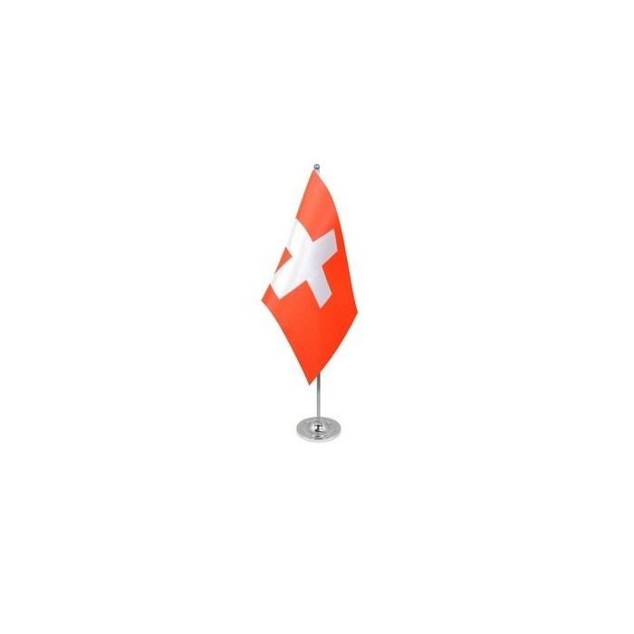 Switzerland Satin Table Flag – 9x6in (22.5 x 15 cm)