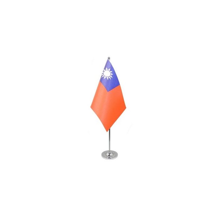 Taiwan Satin Table Flag – 9x6in (22.5 x 15 cm)