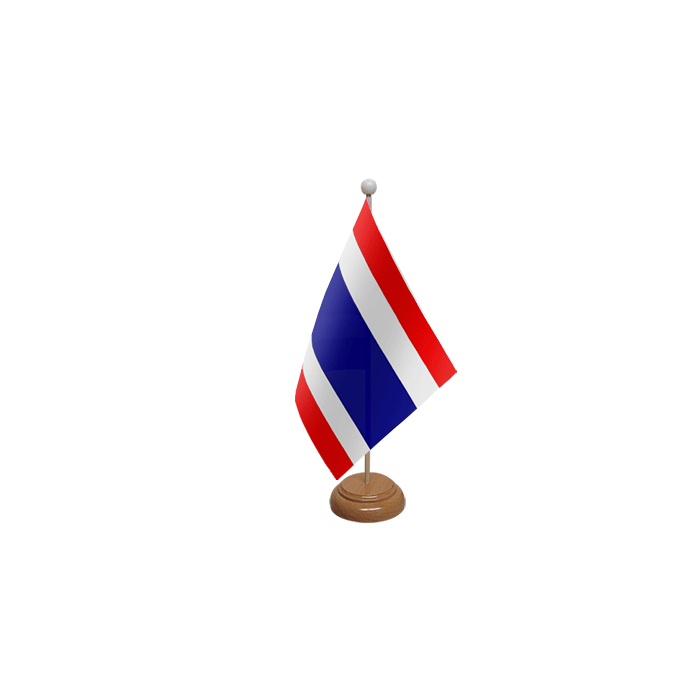 Thailand Wooden Table Flag – 9x6in (22.5 x 15 cm)