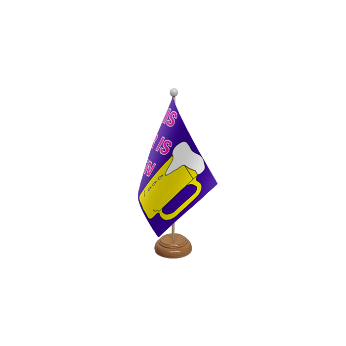 This Bar Is Open Wooden Table Flag – 9x6in (22.5 x 15 cm)