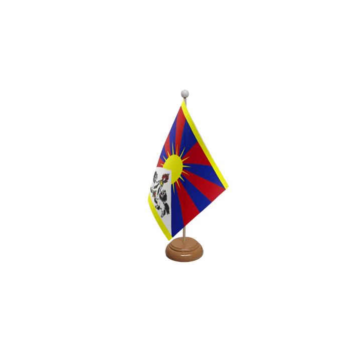 Tibet Wooden Table Flag – 9x6in (22.5 x 15 cm)