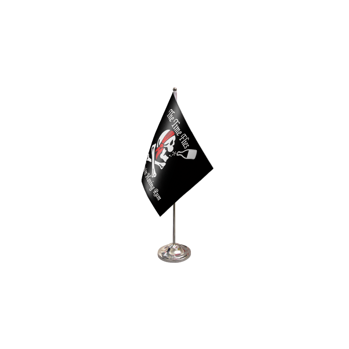 Time Flies When You Have Rum Satin Table Flag – 9x6in (22.5 x 15 cm)