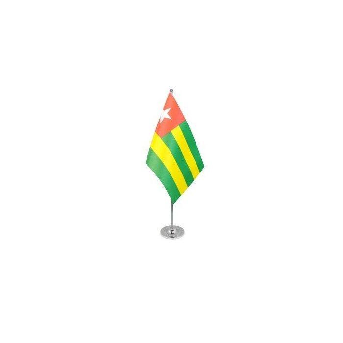 Togo Satin Table Flag – 9x6in (22.5 x 15 cm)