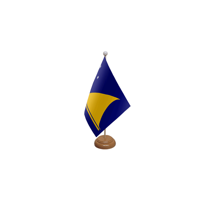 Tokelau Wooden Table Flag – 9x6in (22.5 x 15 cm)