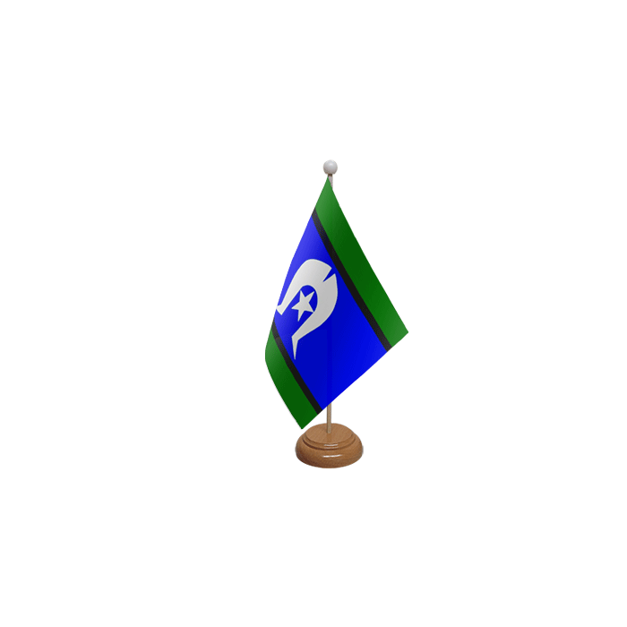 Torres Strait Islands Wooden Table Flag – 9x6in (22.5 x 15 cm)