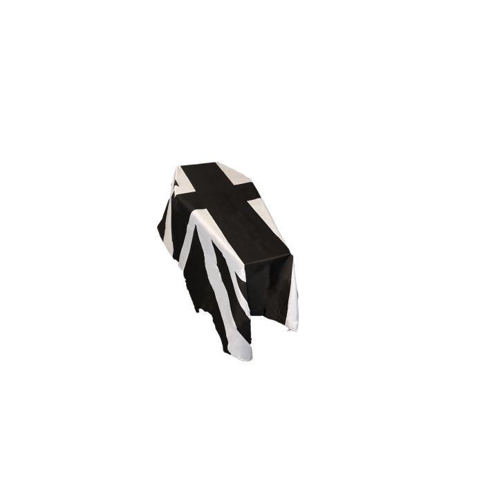 Union Jack Black Coffin Drape Flag