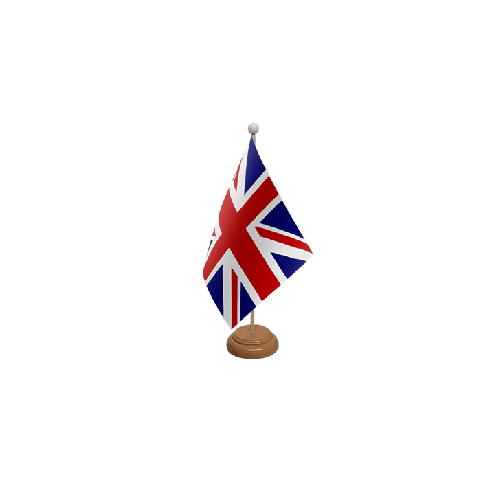 Union Jack Large Wooden Table Flag – 18x12in (45 x 30 cm)