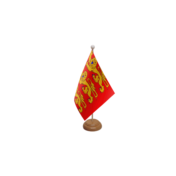 Upper Normandy Wooden Table Flag – 9x6in (22.5 x 15 cm)