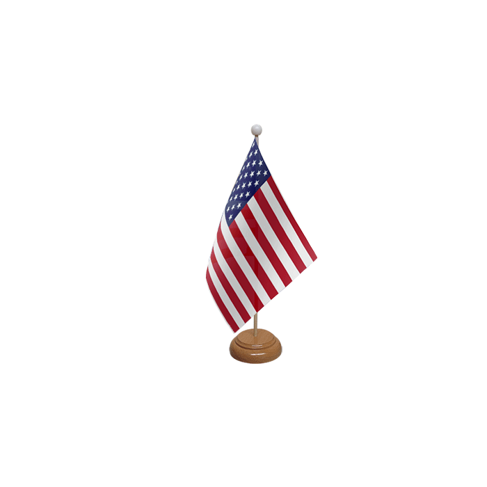 USA Large Wooden Table Flag – 18x12in (45 x 30 cm)