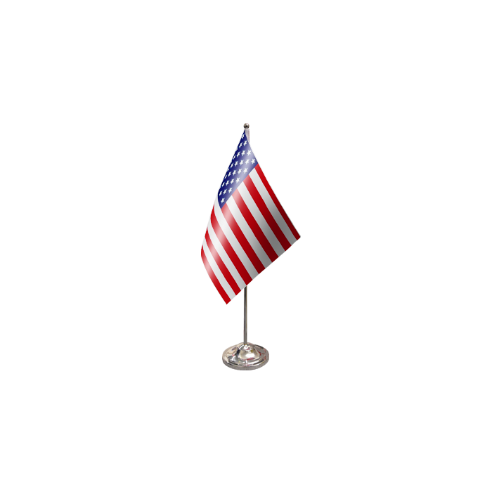 USA Satin Table Flag – 9x6in (22.5 x 15 cm)