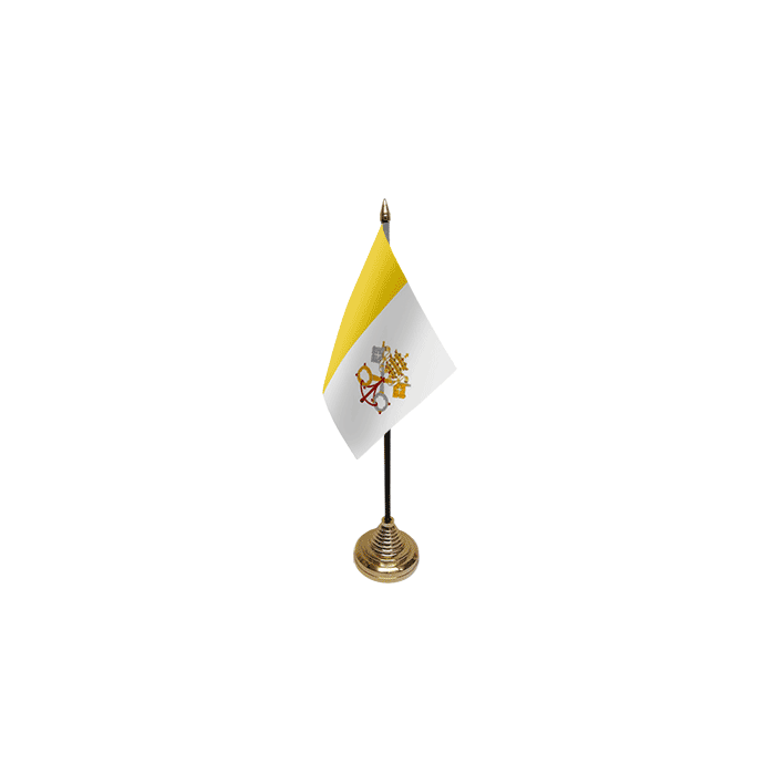 Vatican City Table Flag – 6x4in (15 x 10 cm)