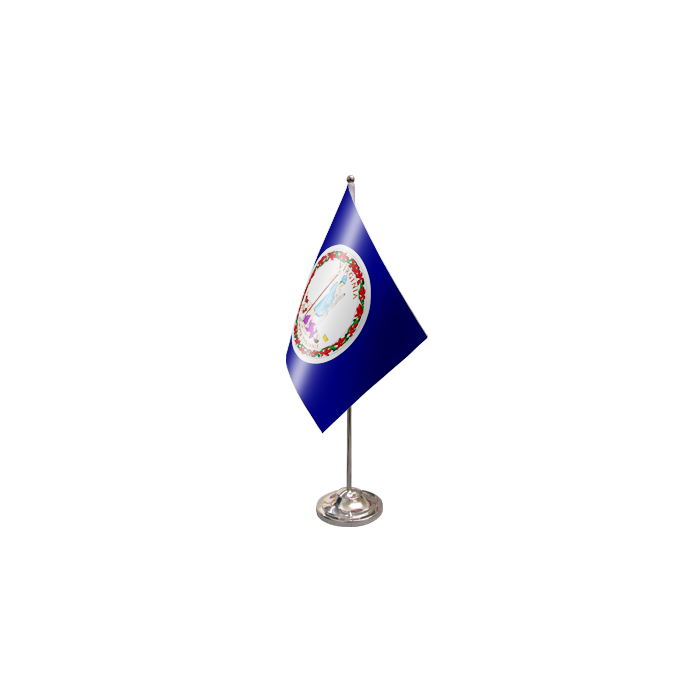 Virginia Satin Table Flag – 9x6in (22.5 x 15 cm)