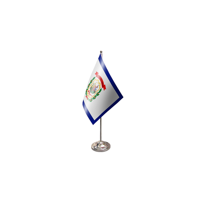 West Virginia Satin Table Flag – 9x6in (22.5 x 15 cm)