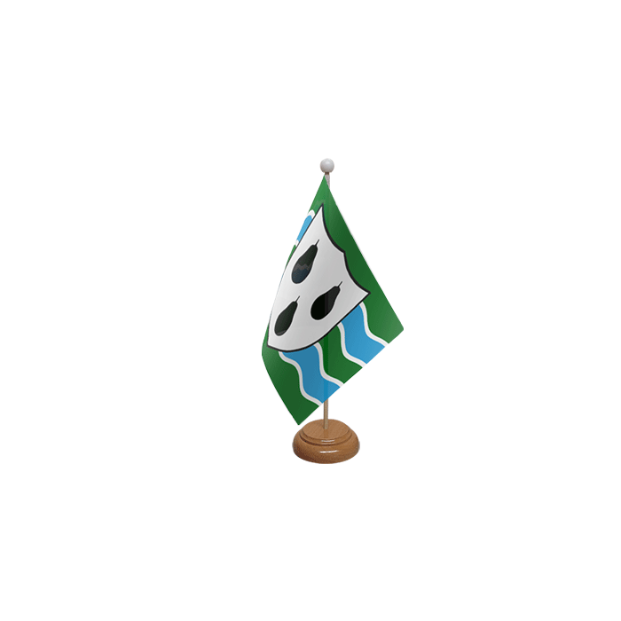 Worcestershire (New) Wooden Table Flag – 9x6in (22.5 x 15 cm)