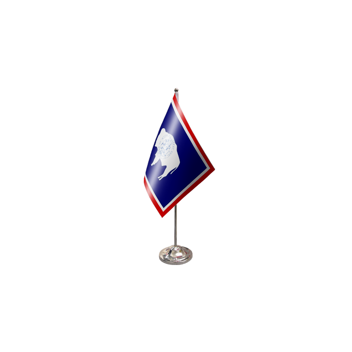 Wyoming Satin Table Flag – 9x6in (22.5 x 15 cm)